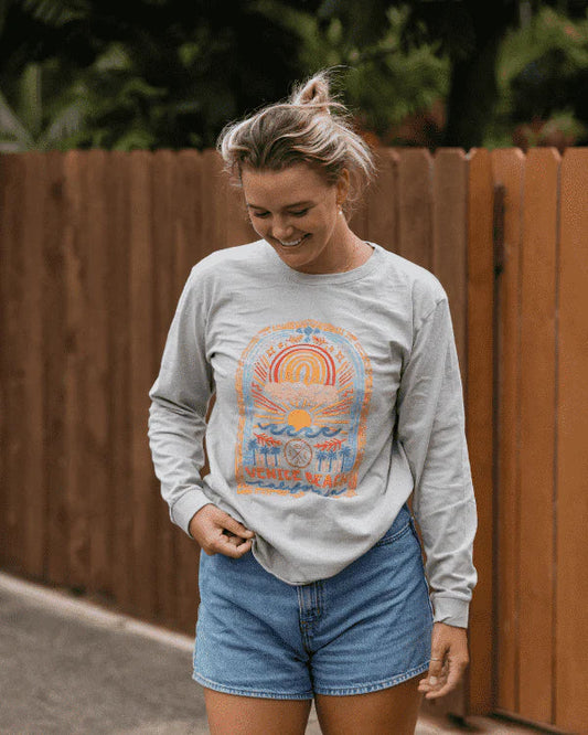 Venice Beach LS Tee - Light Grey