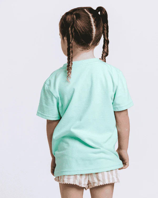Make The Sea Trash Free Kids Tee - Soft Mint