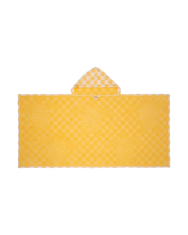 Checker Turtle Hooded Kids Bath Towel