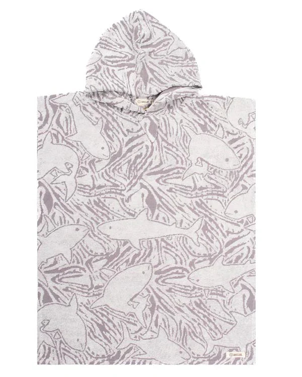 Sharks Hooded Poncho Youth