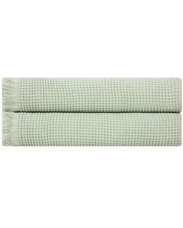 Micro Waffle XL Bath Bundle - 2 Pack - Sage