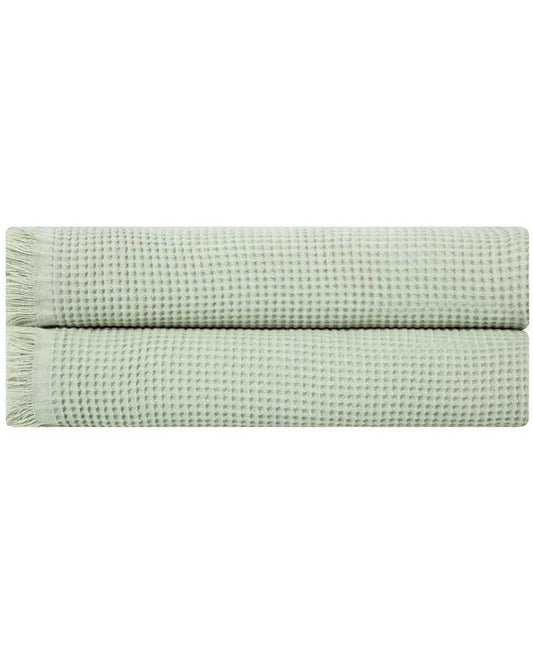 Micro Waffle XL Bath Bundle - 2 Pack - Sage