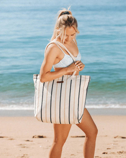 Vert Stripe Beach Tote