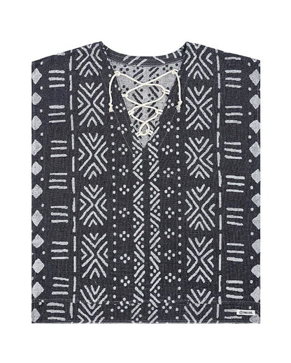 Adobe Mudcloth Cover Up Black