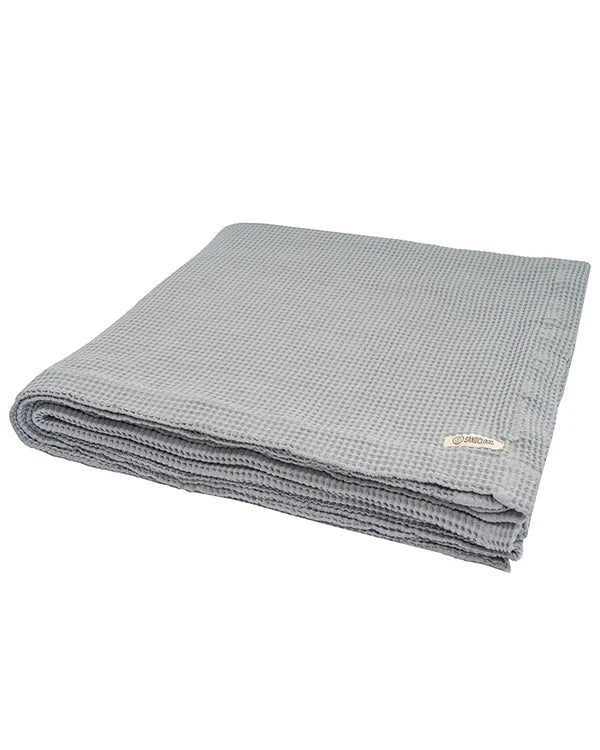 Waffle Shower Curtain - Grey