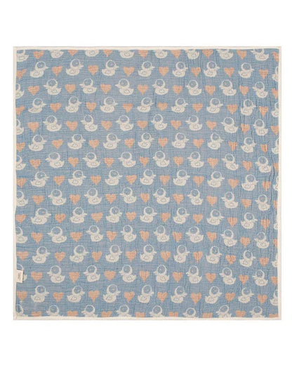 Ducky Gauze Hooded Blanket Single