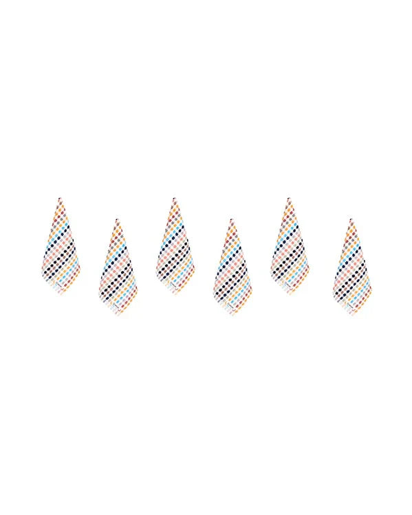 Stripe Polka Dot Washcloth Bath Bundle - 6 Pack