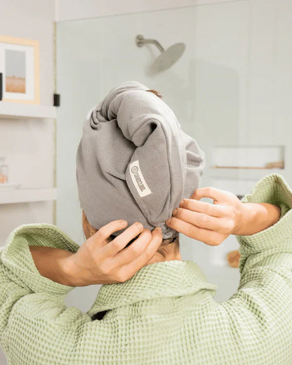 Terra Hair Towel - Grey
