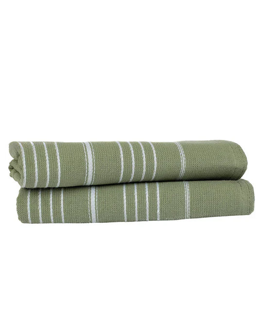 Classic Fringeless Hand Bath Bundle 2 Pack - Hedge Green