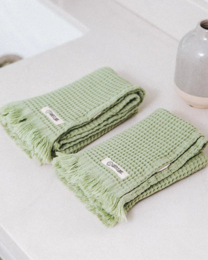 Micro Waffle Hand Bundle Sage