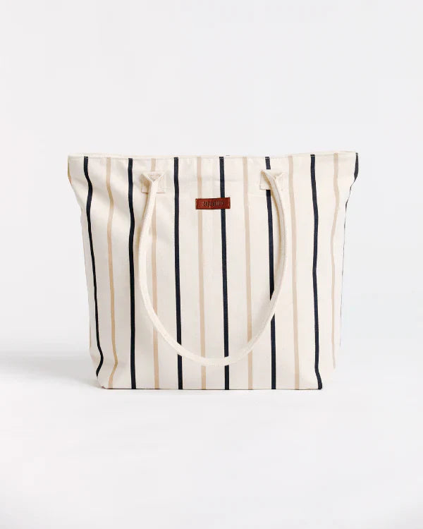 Vert Stripe Beach Tote