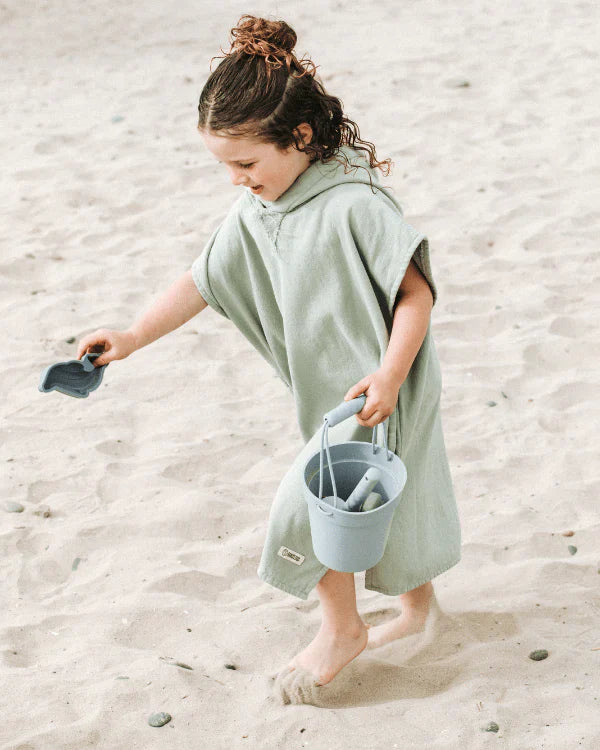 Terra Hooded Poncho Youth  - Sage