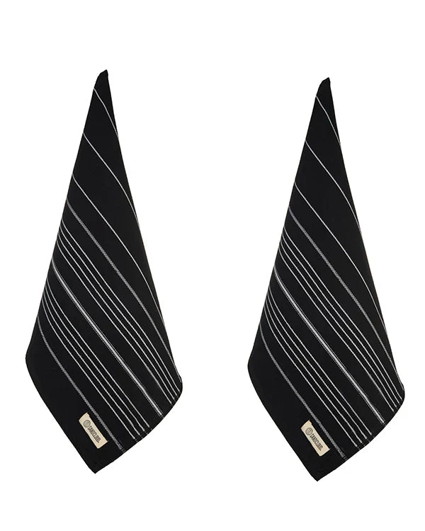 Classic Fringeless Hand Bath Bundle - 2 Pack Black