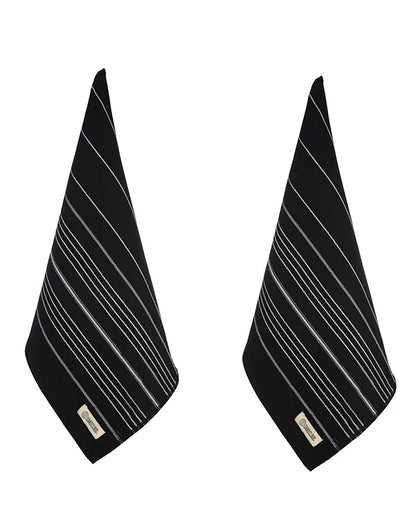 Classic Fringeless Hand Bath Bundle - 2 Pack Black
