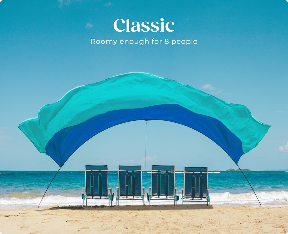 Shibumi Shade with Wind Assist - Summer Sky