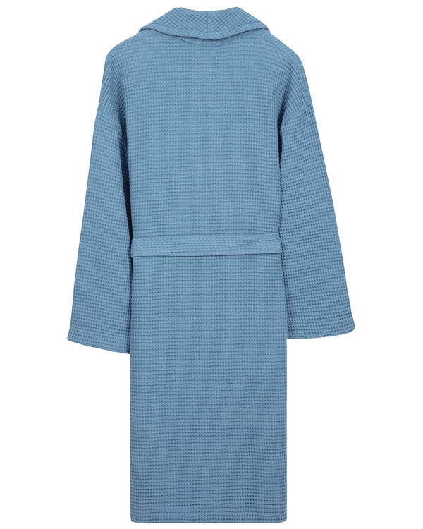 Micro Waffle Robe - Slate Blue