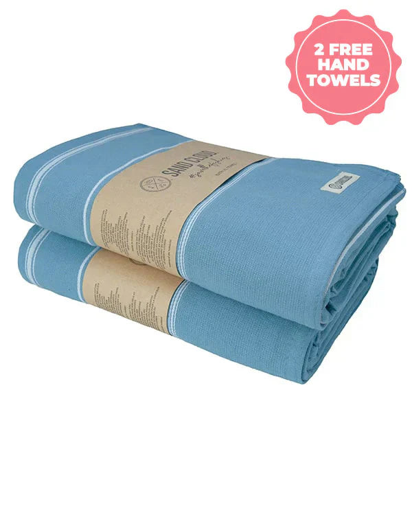 Classic Fringeless XL Bath Bundle - Slate Blue