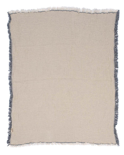 Little Fishies Gauze Receiving Blanket - Navy