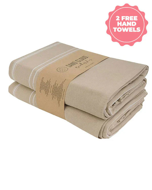 Classic Fringeless XL Bath Bundle - Sand