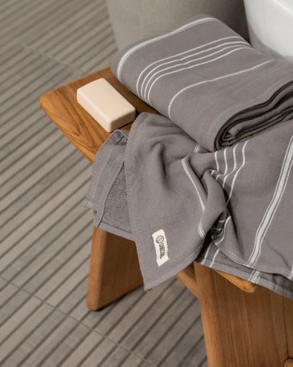 Classic Fringeless XL Bath Bundle - Grey - 2 Pack