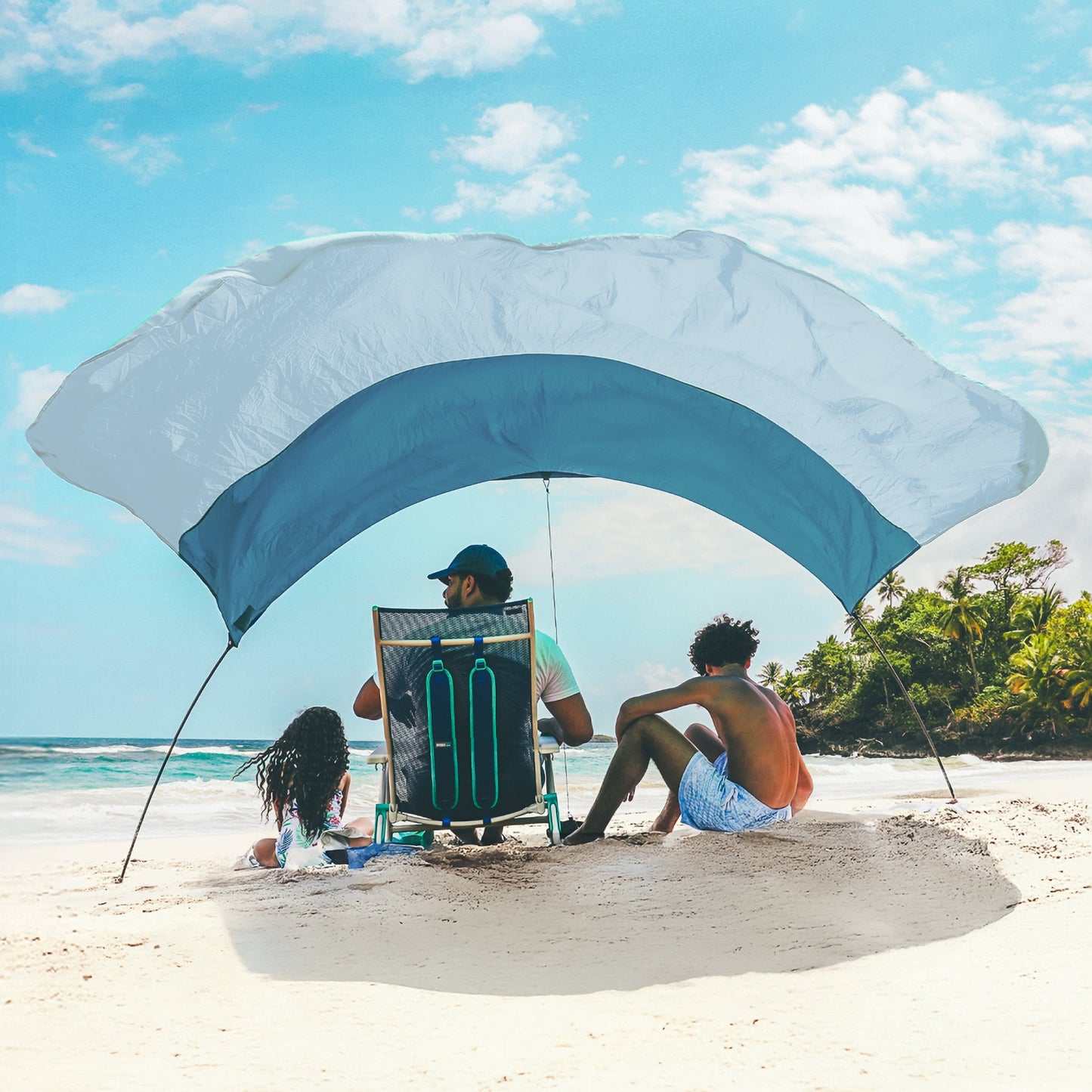 Shibumi Shade with Wind Assist - Summer Sky