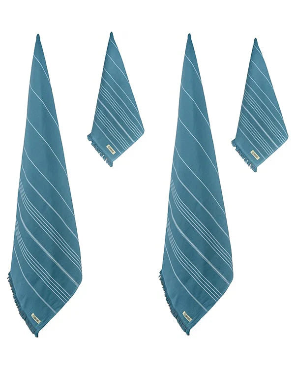 Classic Bath Bundle 4 Pack - Slate Blue