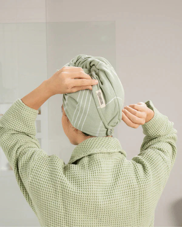 Classic Hair Towel- Sage