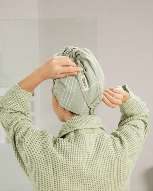 Classic Hair Towel- Sage