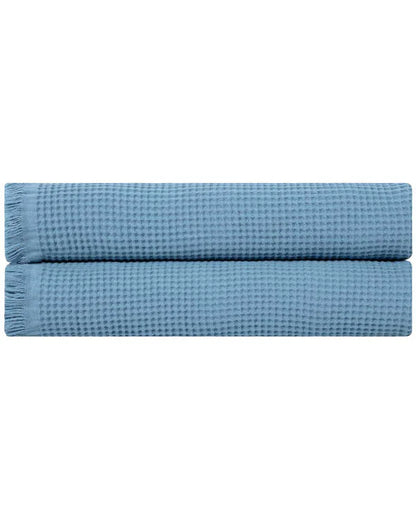 Micro Waffle XL Bath Bundle - 2 Pack -Slate Blue