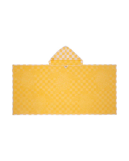 Checker Turtle Hooded Kids Bath Towel