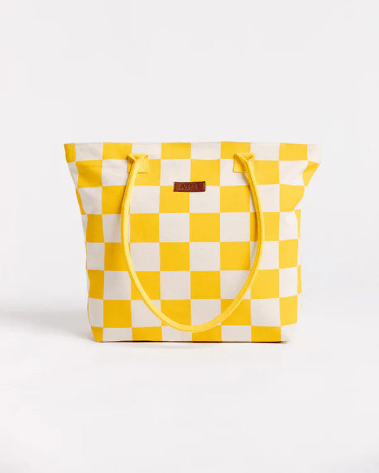 Checker Beach Tote