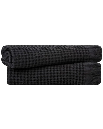 Micro Waffle Hand Bath Bundle - 2 Pack - Black
