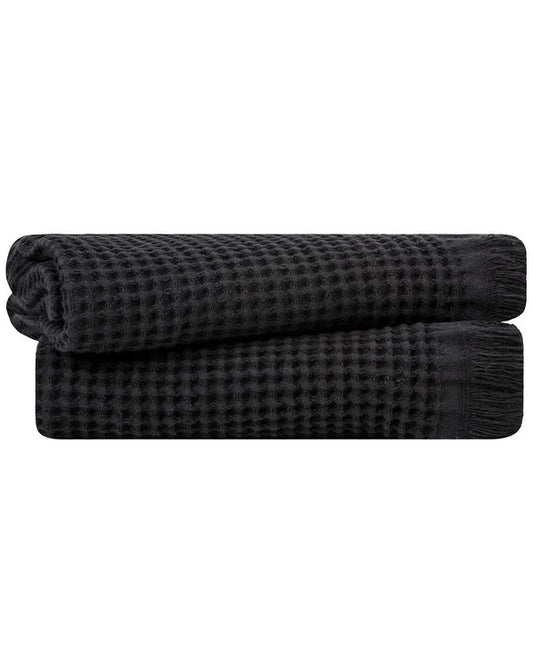 Micro Waffle Hand Bath Bundle - 2 Pack - Black