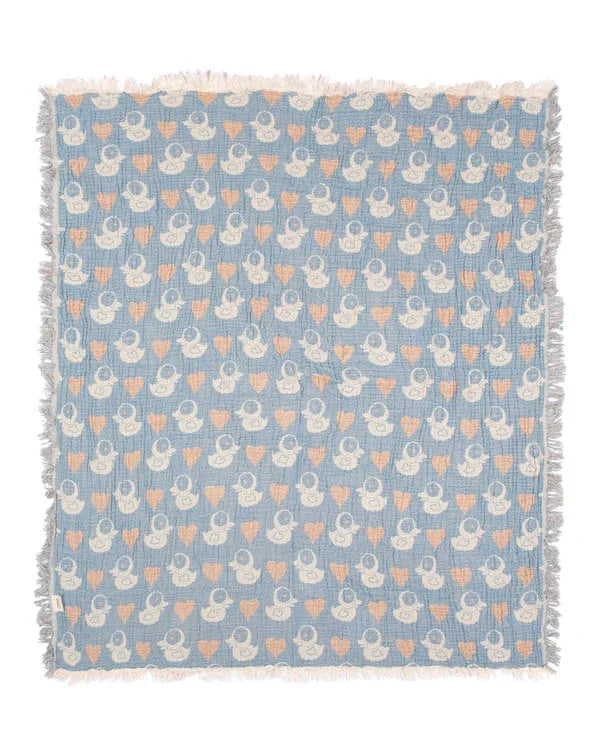 Ducky Gauze Receiving Blanket Single with Pouch