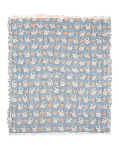 Ducky Gauze Receiving Blanket Single with Pouch