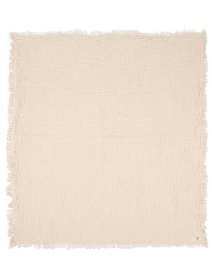 Little Fishies Gauze Receiving Blanket - Natural