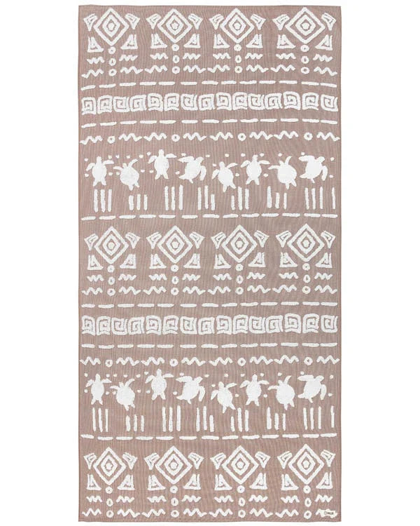 Turtle Mudcloth Bath Bundle - 2 Pack - Taupe
