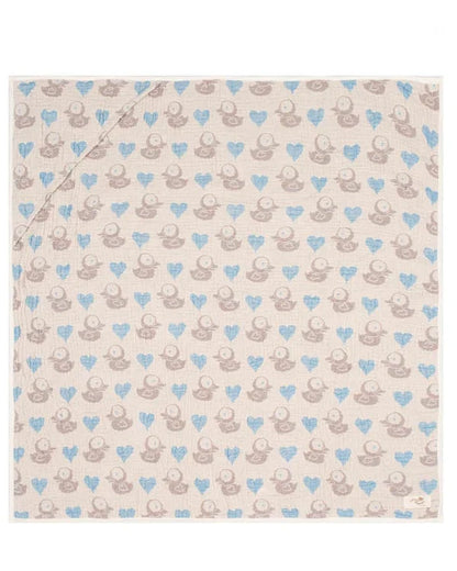 Ducky Gauze Hooded Blanket Single