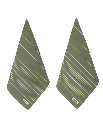 Classic Fringeless Hand Bath Bundle 2 Pack - Hedge Green