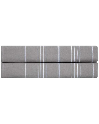 Classic Fringeless XL Bath Bundle - Grey - 2 Pack