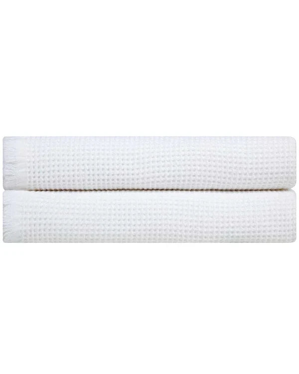 Micro Waffle XL Bath Bundle - 2 Pack -White