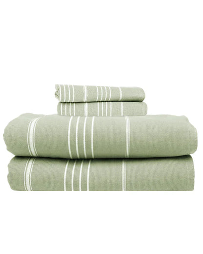 Classic Fringeless XL Bath Bundle - Hedge Green