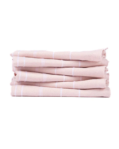 Classic Bath Washcloth Bundle- 6 Pack - Calcite Pink