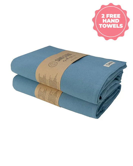 Terra Fringeless XL Bath Bundle - Slate Blue