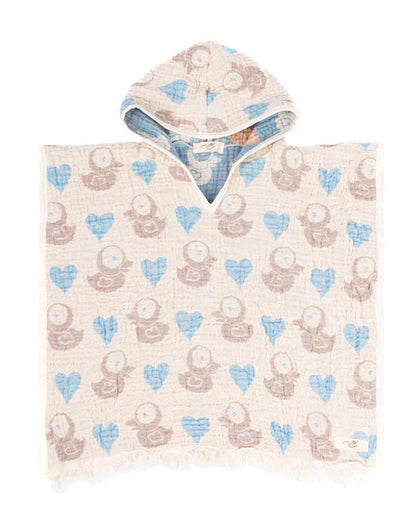 Ducky Gauze Hooded Poncho