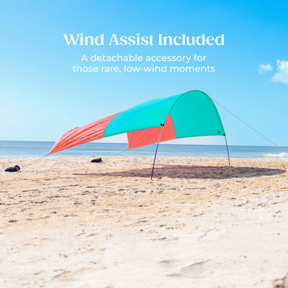 Shibumi Shade with Wind Assist - Sea Glass