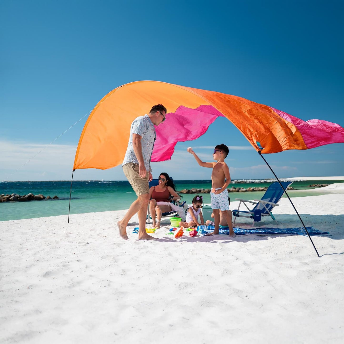 Shibumi Shade with Wind Assist - Sunset