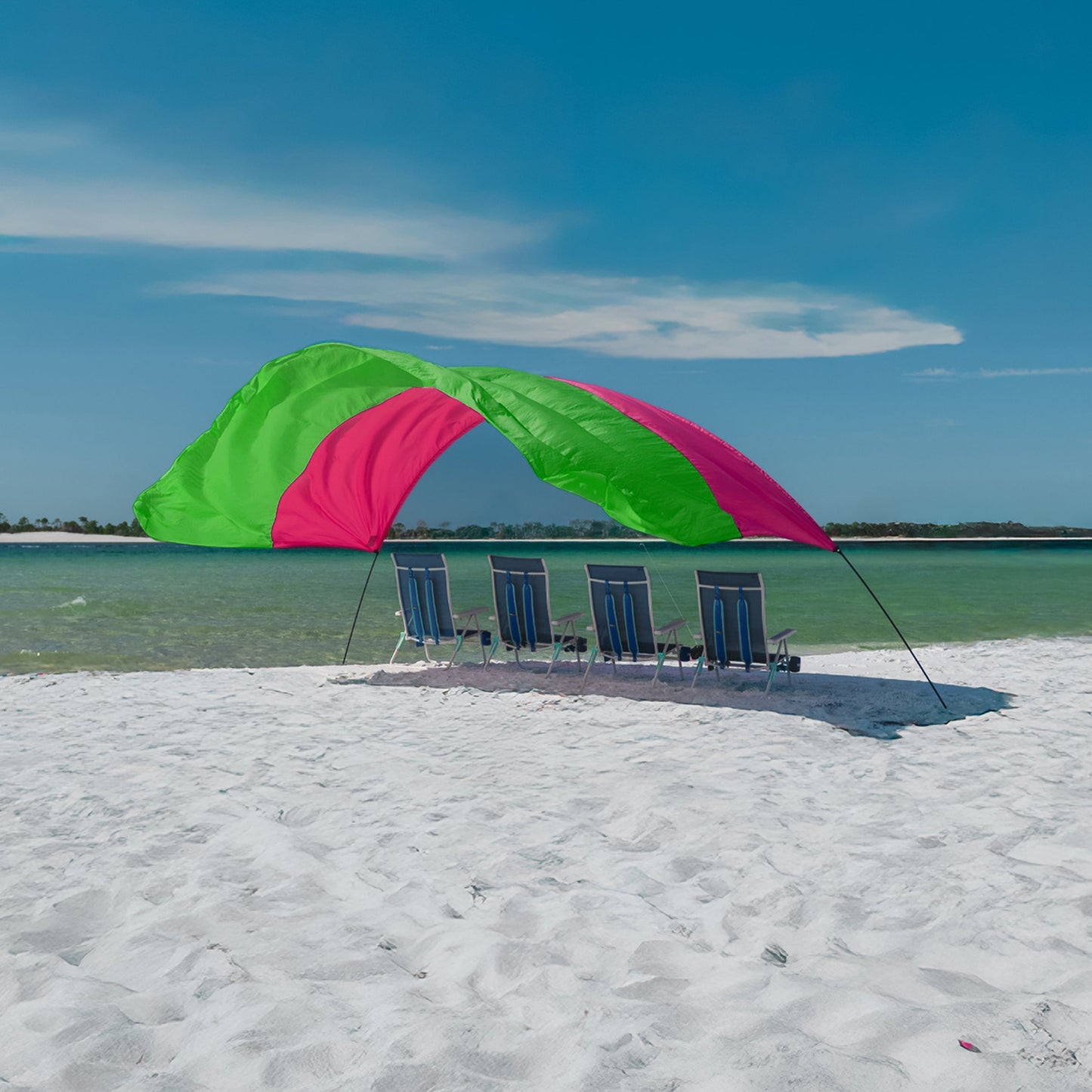 Shibumi Shade with Wind Assist - Hibiscus